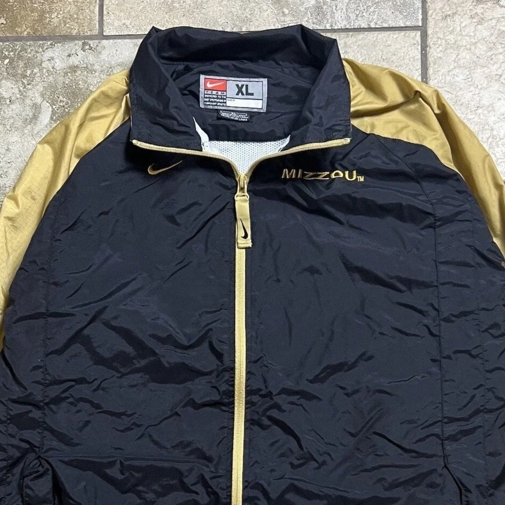 Vintage Nike Missouri Tigers Full Zip Jacket Women XL‎ Windbreaker Team Warm Up